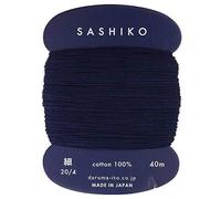 Rotolo di carte Yokota Daruma Sashiko filo (sottile) col.216 indaco scuro 40 ...