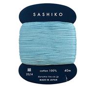 Rotolo di carte Yokota Daruma Sashiko filo (sottile) col.226 azzurro 40 m 01-...