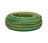 Rotolo di cavo elettrico da 100 m | H07V-K | Sezione da 1 x 1,5 mm2 | Colore: verde
