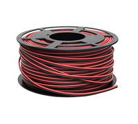 Rotolo di cavo elettrico da 100 m | Parallelo | Sezione da 2 x 1,5 mm2 | Colore: nero e rosso