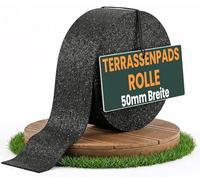 Rotolo di cuscinetti per terrazze, 20 m x 50 mm x 3 mm, in granulato di gomma per terrazze e terrazze, struttura sottostruttura in WPC, antiscivolo, made in Germany