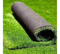 Rotolo di Erba Artificiale realistica Premium 2x1m Ideale per Giardino, Patio e Balcone Sottofondo in Erba Sintetica Verde Disponibile nella Misura 2x5m (6,56x16,4 Piedi)