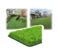 Rotolo di Erba Sintetica Traspirante,Tappetino in Erba for Esterni da Giardino,Dimensioni realistiche e Naturali/Personalizzate,per la Palestra sulla terrazza, ECC.(1.5x9m/5x30ft)