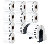 Rotolo di etichette continue DK-22205 62 mm x 30,48 m Etichette autoadesive | Compatibili con le stampanti di etichette Brother QL-800, 820NWB, 500, 500BS, 1060N, 700, 720NW, 810W, 105, 10 etichette