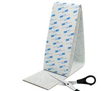 Rotolo Di Feltro 3,5 mm Con Adesivo 9448A - Tagliabile A Mano - Feltrini Per Sedie - Feltrini Proteggi Mobili e Pavimenti 100 mm x 1 m (Grigio)