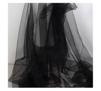 Rotolo Di Filato A Rete Tessuto a rete in garza leggera, morbido e delicato, in pizzo di colore puro, for sfondo fai da te, velo, abito da sposa, fata, decorazione in tulle Rotolo Di Tulle(Black)