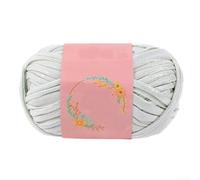 Rotolo di filato in finta pelle per uncinetto, 100 g, morbido e lucido, lungo 25 m, per vari progetti artigianali e decorazioni creative per la casa (07)