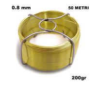 ROTOLO DI FILO DI FERRO DORATO 0.8 mm X 50 METRI - 200 gr