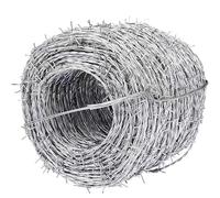 Rotolo di filo spinato zincato da 80 m, resistente, per la sicurezza e l'artigianato, perfetto per progetti agricoli e paesaggistici