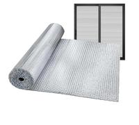 Rotolo Di Isolamento Riflettente - Foglio Barriera Radiante Doppio | Materiale Isolante Per Lamina Termica Per Il Tetto RV | Porta Del Garage A Efficienza Energetica | Avvolgimento Dello Scudo Di Calo