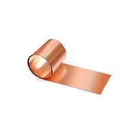 Rotolo di lamiera rame, lamina, piastra metallica con purezza del nastro al 99,9%, ottimo comportamento meccanico e stabilità termica(0.5mmx50mmx1M)