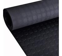 Rotolo di Moquette in Gomma a Moneta - Antiscivolo Grado Commerciale per Garage, Officina & Furgone(1m x 13m)