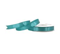 Rotolo di nastro di raso, 12 mm x 25 m, colore a scelta in 3/6/12/18/25/38/50/75/100 mm, non stinge e lavabile, nastro per matrimonio, confezioni regalo, decorazione fai da te, petrolio 347