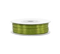 Rotolo di nastro di raso, 3 mm x 50 m, colore a scelta in 3/6/12/18/25/38/50/75/100 mm, non stinge e lavabile, nastro per matrimonio, confezioni regalo, decorazione fai da te, verde oliva 563