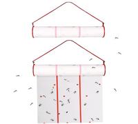 Rotolo di nastro volare 2 pcs 13, 12 piedi nastro per trappola per mosca appiccicosa per uso da giardino esterno interno, rotolo di carta a sospensione orizzontale o verticale per serra, stalla