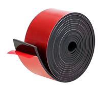 Rotolo di neoprene autoadesivo nero per guarnizioni delle porte, cuscinetti artigianali, supporti anti vibrazione, protezione del pavimento e materiale di guarnizione fai da te 10m W:30mm