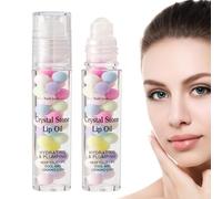 Rotolo di olio per le labbra ON - Gloss per labbra idratante, siero di labbro non appiccicoso | Balsamo per le labbra nutrienti, trattamento lebbro leggero, formula roll-on liscia, potenziamento del l