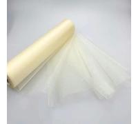 Rotolo di organza trasparente da 25 m x 29 cm, tessuto in tulle, fasce per sedie, fiocchi, runner da tavolo, festoni fai da te per decorazioni di feste, compleanni e altri eventi - crema
