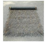 Rotolo Di Paglia Messicana Artificiale Gialla,Tetto In Erba Sintetica Di Paglia, Artigianato Fai-da-Te Di Arte Commerciale, Tetto In Paglia Palapa,(Size:3.3 * 16.4 ft/100 * 500 cm,Color:grigio)