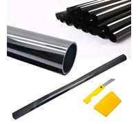Rotolo di pellicola oscurante per finestre, pellicola oscurante nera di KACEPAR per il vetro della casa dell'automobile, anti UV, anti abbagliamento, protezione della segretezza, 75cm x 6m - 25%