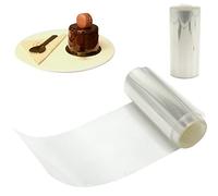 Rotolo di Pellicola Trasparente per Torte, 10 cm x 10 m, in Acetato, per Decorazione Torte, Cioccolato, Mousse, Anelli da Dessert (10 cm)