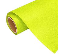 Rotolo di pellicola vinilica a trasferimento termico Threadart Glitter giallo fluo per HTV, colori glitterati, compatibile con Cricut Venture, Explore, e Maker, Silhouette Cameo e taglierine di grande