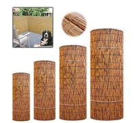 Rotolo di recinzione in bambù ecologico, pannelli da giardino per patio e balcone, copertura naturale per recinzioni esterne, disponibile in misure da 0,6 m, 1,2 m, 1,8 m
