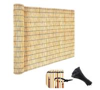 Rotolo di recinzione in bambù naturale, marrone, 0,6-1,8 m di altezza x 0,6-15,2 m di lunghezza, soluzione naturale per recinzioni da giardino, ecologiche.