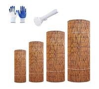 Rotolo di Recinzione in Canne Naturali Arella in Canna di Bamboo 75 80 95 100 105 110 120 140 150 160cm Cannette Bamboo da Esterno Recinzione per Balcone Gazebo Giardino