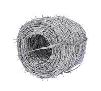 Rotolo di Recinzione in Filo spinato zincato - Sicurezza Resistente per Bestiame, Giardino e proprietà - Efficace deterrente Contro Gli intrusi per Uso Domestico e agricolo