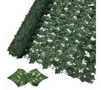Rotolo di recinzione per la privacy, siepe finta verde, pannello da parete per giardino, balcone, patio, paesaggistica esterna e interna, protezione dai raggi UV, 100 x 300 cm
