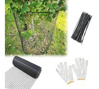 Rotolo di recinzione temporanea in plastica da 0,5 x 32,9 m, barriera di sicurezza per esterni, per edilizia, giardino e recinzioni di animali (pollame, polli, cani) con fascette con cerniera, colore