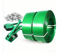 Rotolo Di Reggia In PET Per Imballaggio, Spessore 0,8 Mm, Larghezza 16 Mm, Include Fibbie E Strumenti Per La Reggiatura, Ideale Per La Reggiatura Di Tavole Di.(10KG)