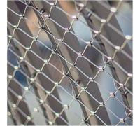 Rotolo di rete flessibile in acciaio inossidabile, maglia durevole per riempimento di balaustra e gabbia per pollame animale, design elastico sicuro