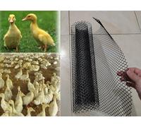 Rotolo di rete metallica in plastica nera, versatile rete per animali e pollame per polli, conigli, cani, gatti e scoiattoli, sicura per interni ed esterni, 80 cm x 15 m