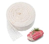 Rotolo di rete per carne da 5 m, taglia 18, rete elastica per salsicce affumicate, pollame, prosciutto, reti di manzo, rete pretagliata per macellaio, per cucinare salsicce o asciugare (1 rotolo da 5