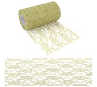 Rotolo di Runner Tavolo di Pizzo,15cm x 23m Runner da Tavola in Pizzo Verde,Decorazione da Tavola,Runner per il Tavolo in Pizzo Vintage per Matrimoni,Battesimi,Comunioni,Compleanni,Ringraziamento