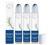 Rotolo di siero per la crescita dei capelli al rosmarino da 25 ml, con il 2% di olio di radice di zenzero e il 3% di estratto di aloe vera, riduce la caduta dei capelli (3pcs)