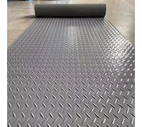 Rotolo di tappetino in gomma | Multicolore, lunghezze multiple di 1,5 m, scenario di utilizzo: protezione del pavimento della casa in officina.(Grey,1.5x5m)