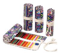 Rotolo di tela colorata per matite colorate, 24/48/72 scomparti per matite da colorare, organizer portatile per disegno artistico, Stile Nazionale, 56