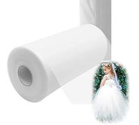 Rotolo Di Tessuto Di Tulle Tessuto 30 Cm X 100 Yard Tulle Bianco Decorazione Di Nozze Organza Velato Decorazione Tessuto Fusciacca Nastro Tulle Rotolo Per Artigianato Fai Da Te Fiocco Festa