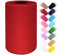 Rotolo di tessuto in tulle rosso, 15 cm x 91 m, in tulle, per tutù, pon pon per porta archi, regalo per baby shower, decorazioni per matrimoni