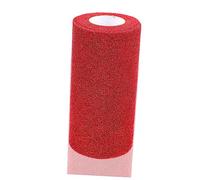 Rotolo di Tessuto Tulle Glitter Rosso 15cm X 25 Yard