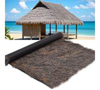 Rotolo Di Tetto Di Paglia Artificiale Grigio,Tetto Di Paglia Sintetica Ignifugo,Finta Paglia Per Tetto Senza Manutenzione Tetto Di Paglia Per Tiki Bar/Terrazza/Giardino Decor(Size:0.5*1m(1.6*3.2ft))