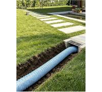 Rotolo di Tubi di drenaggio per Esterni, Ideali per Cortili, Giardini, Progettazione paesaggistica e Gestione dell'Acqua (7 metri/23,0 Piedi)
