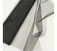 Rotolo di tulle 5/10 m, decorazione per la famiglia, tessuto di organza di per sfondo di feste di compleanno, fasce per sedie, filato decorativo, nero, 72 cm x 10 m