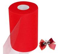 Rotolo di Tulle 6 inch x 100 Yard Bobina Tulle per Avvolgere L'Arco dei Mestieri Tutu Gonna Festa di Compleanno Compleanno Festival Décor Rosso