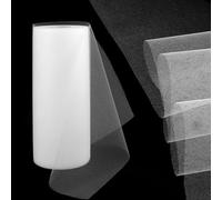 Rotolo di Tulle Bianco, Poliestere Rotolo Tulle 91m x 15 cm Tulle Rotolo per Decorazioni Nozze Decorazioni per Fai da Te Feste Banchetti Decorazioni Natalizie
