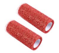 Rotolo di Tulle Glitterato Rosso 15cm 10 Yard 2 Pezzi