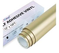 Rotolo di vinile autoadesivo opaco metallizzato permanente per Cricut, 30,5 cm x 3,6 m, colore oro champagne, per decorazioni per feste, finestre, decorazioni per la casa